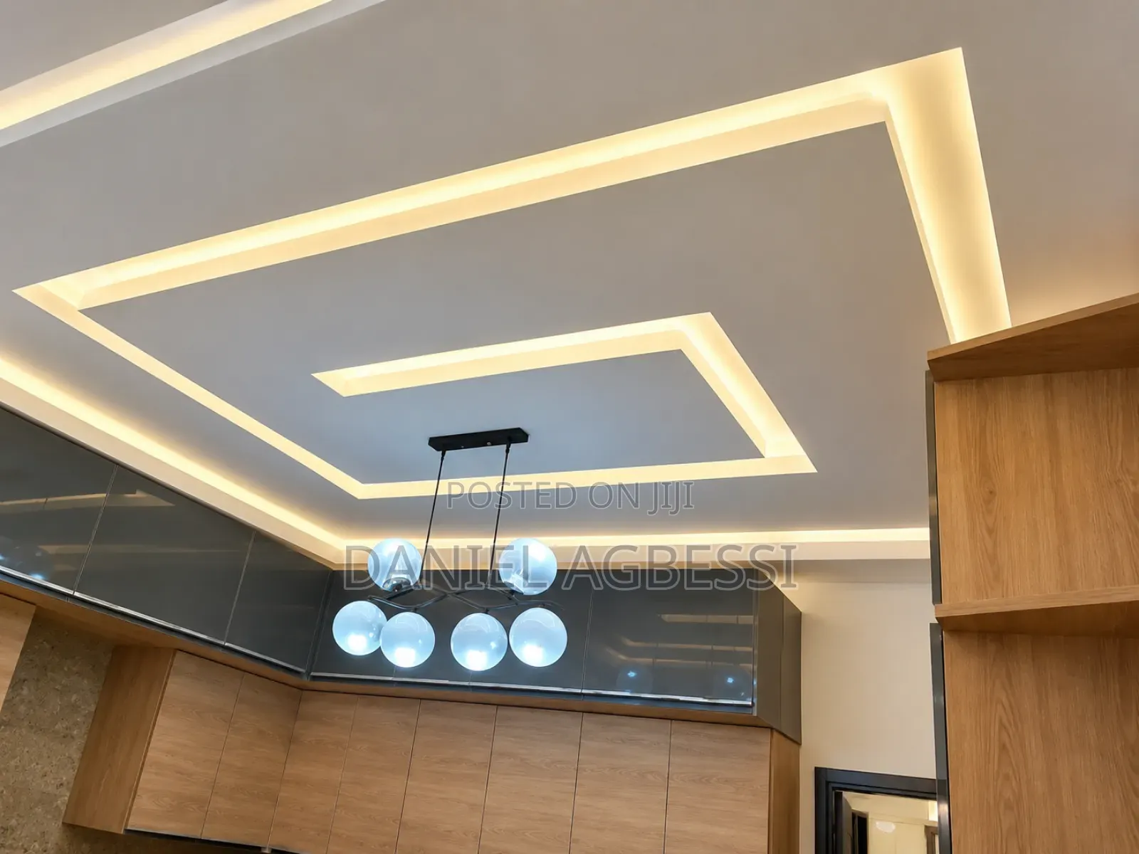 P.O.P Ceiling, Enduire and Painting