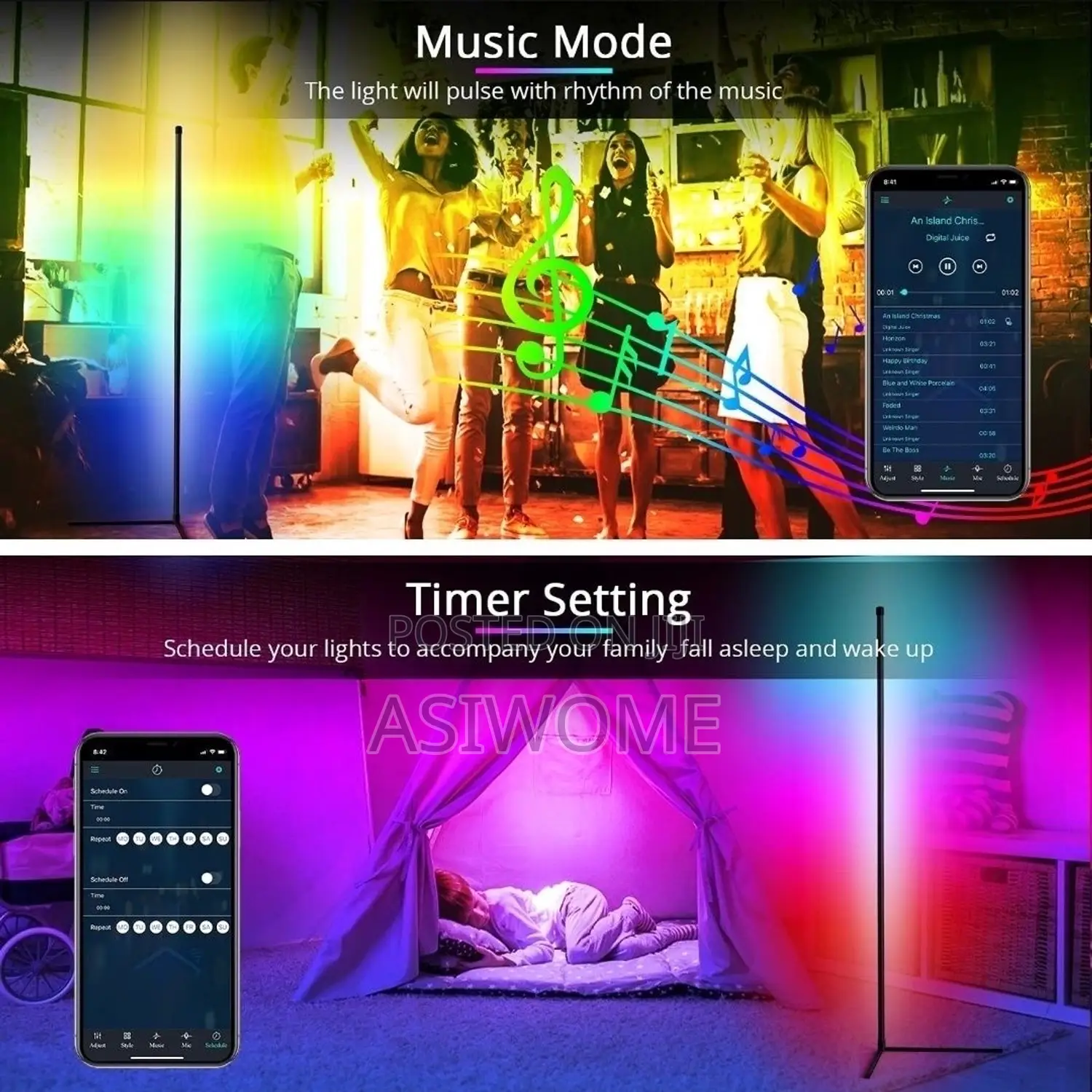 RGB Led Floor Lamp
