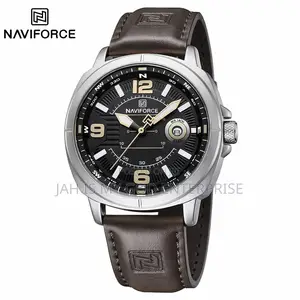 Naviforce Nf8078 Men Quartz Waterproof Clocks Reloj Hombre-coffee