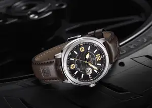 Naviforce Nf8078 Men Quartz Waterproof Clocks Reloj Hombre-coffee