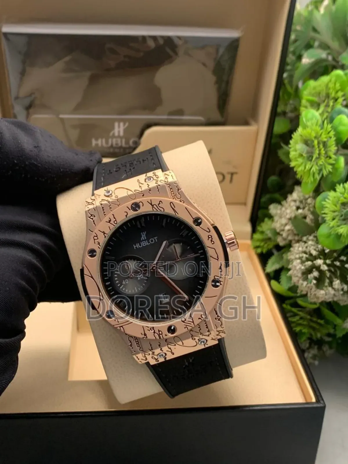 Hublot Leather Watch – Men’S Unisex Luxury Watch in Ghana