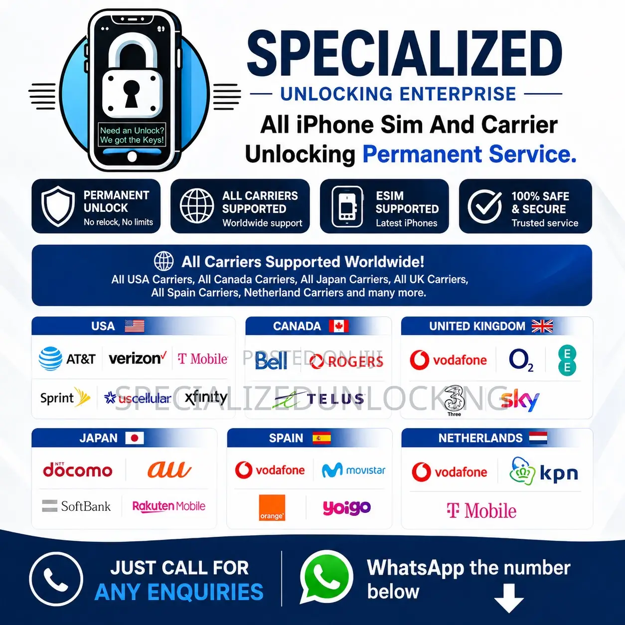 All iPhone Carrier Network Unlocking Permanently