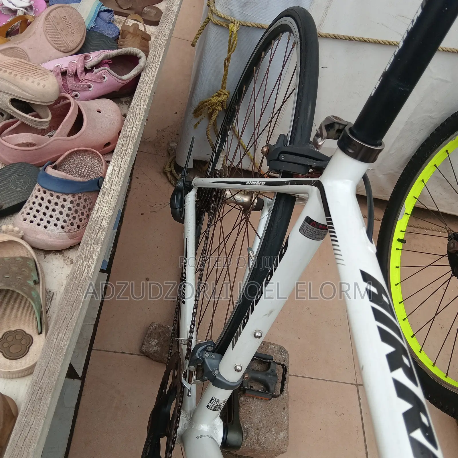White Road Bike