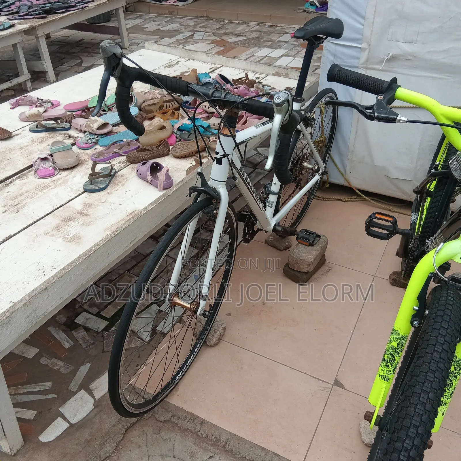 White Road Bike