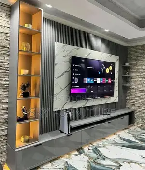 Modern Custom Media Tv Wall Unit