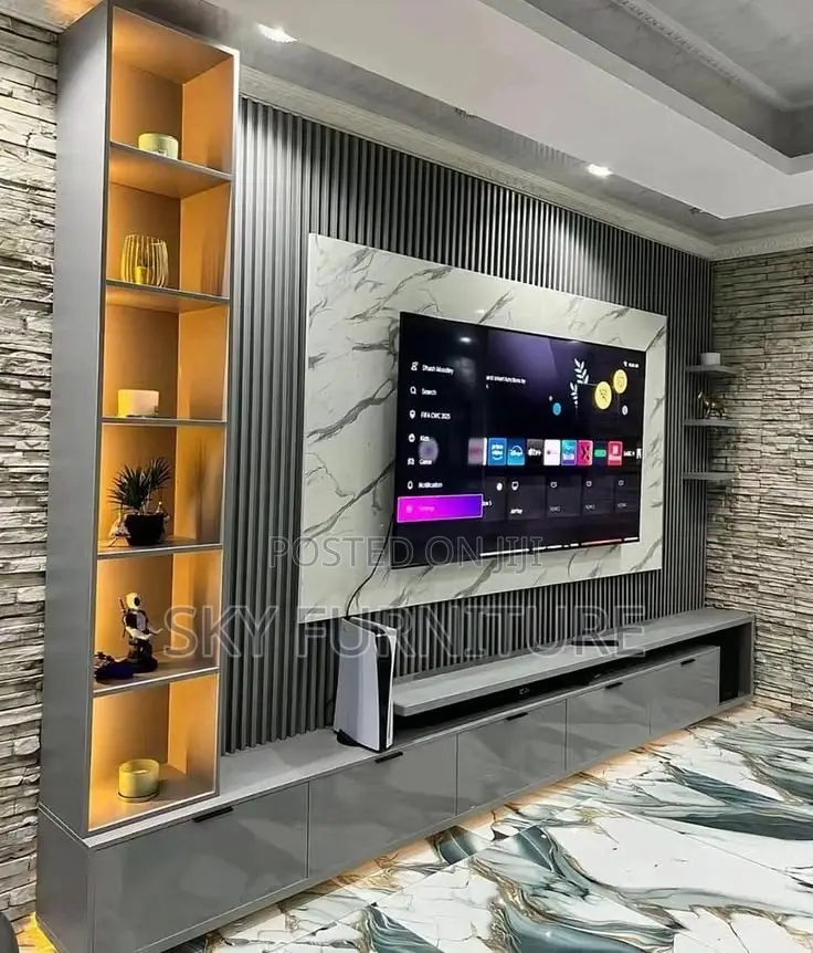 Modern Custom Media Tv Wall Unit