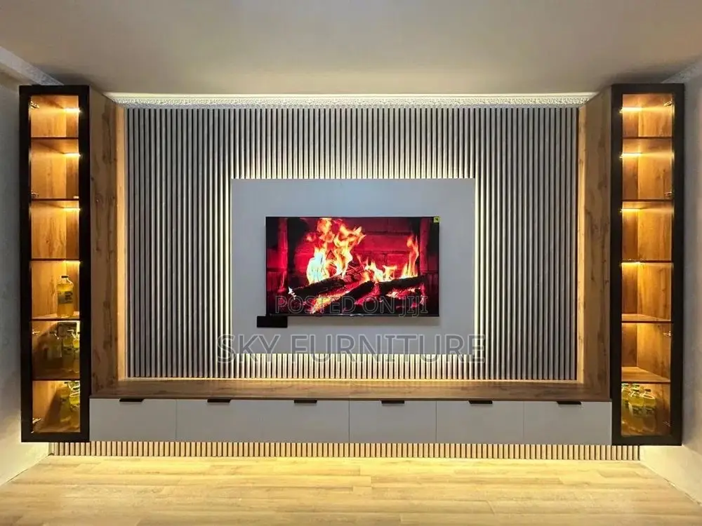 Modern Custom Media Tv Wall Unit