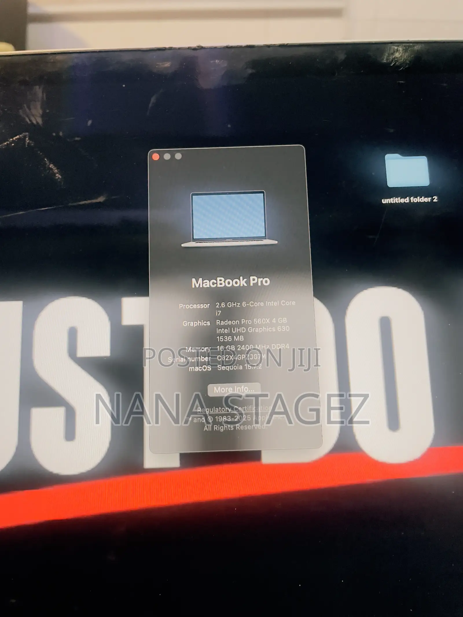 Laptop Apple MacBook Pro 16GB Intel Core i7 SSD 512GB