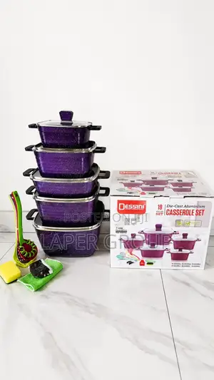 Dessini 19-Piece Die-Cast Aluminum Casserole Set(Non-Stick Cookware)