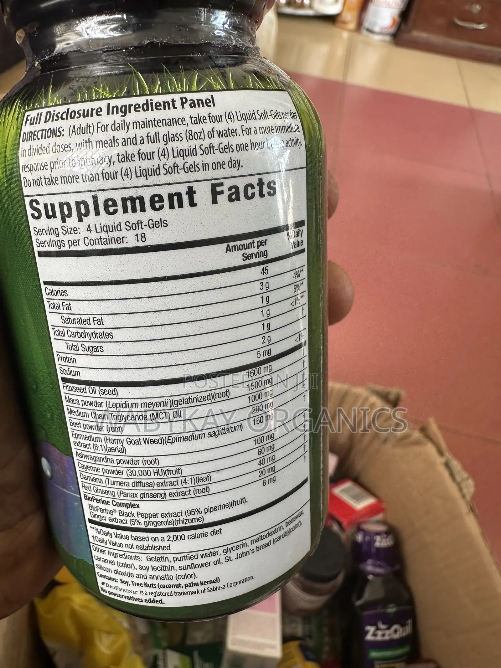 Concentrated Maca Root and Ashwaganda