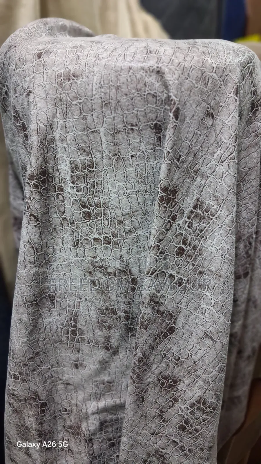Crocodile Embossed Upholstery Leather