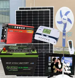 Tv + Fan + 3kw Inveter Lithium Big Solar Panels