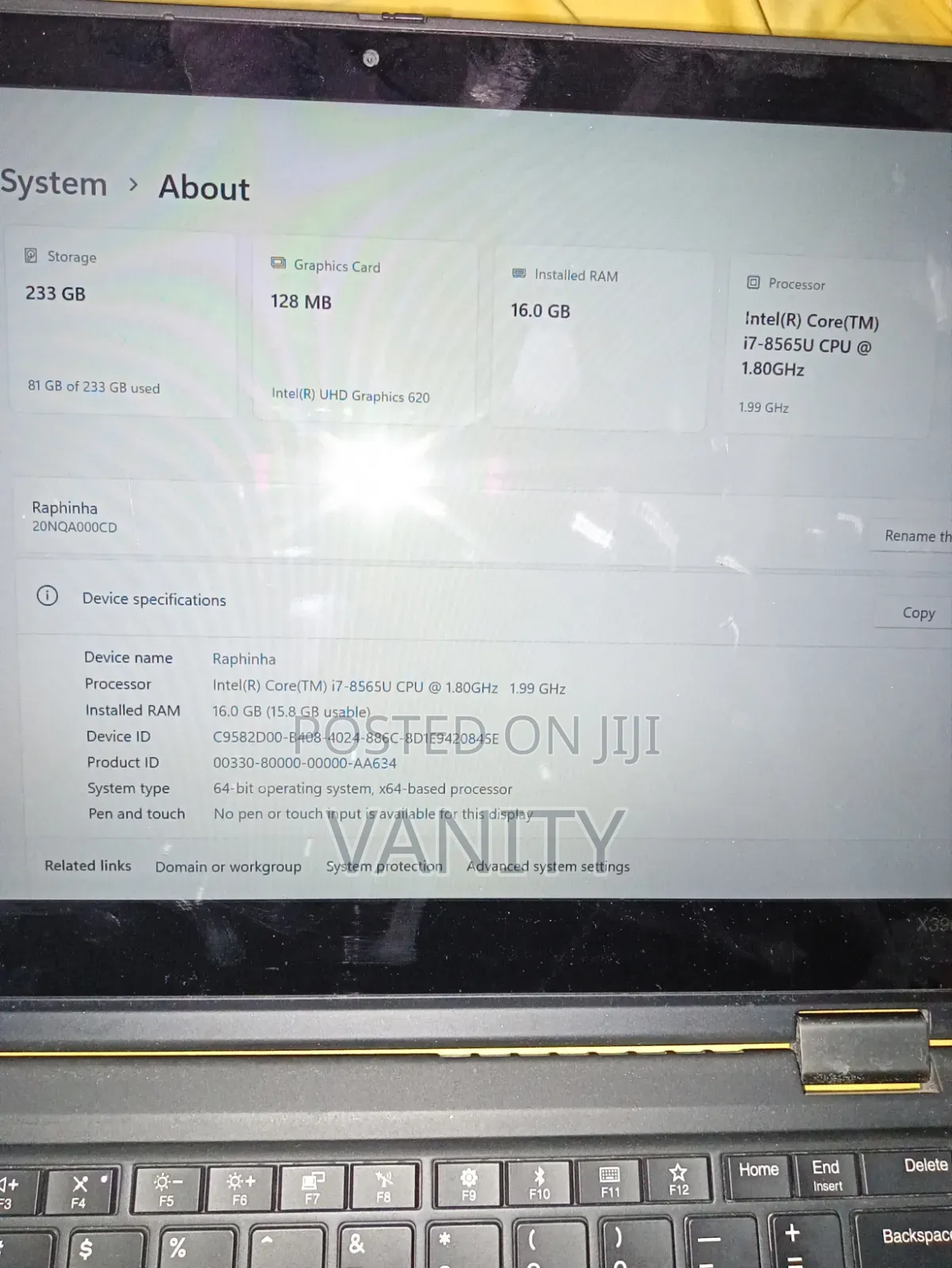 Laptop Lenovo ThinkPad X390 Yoga 16GB Intel Core i7 SSD 256GB