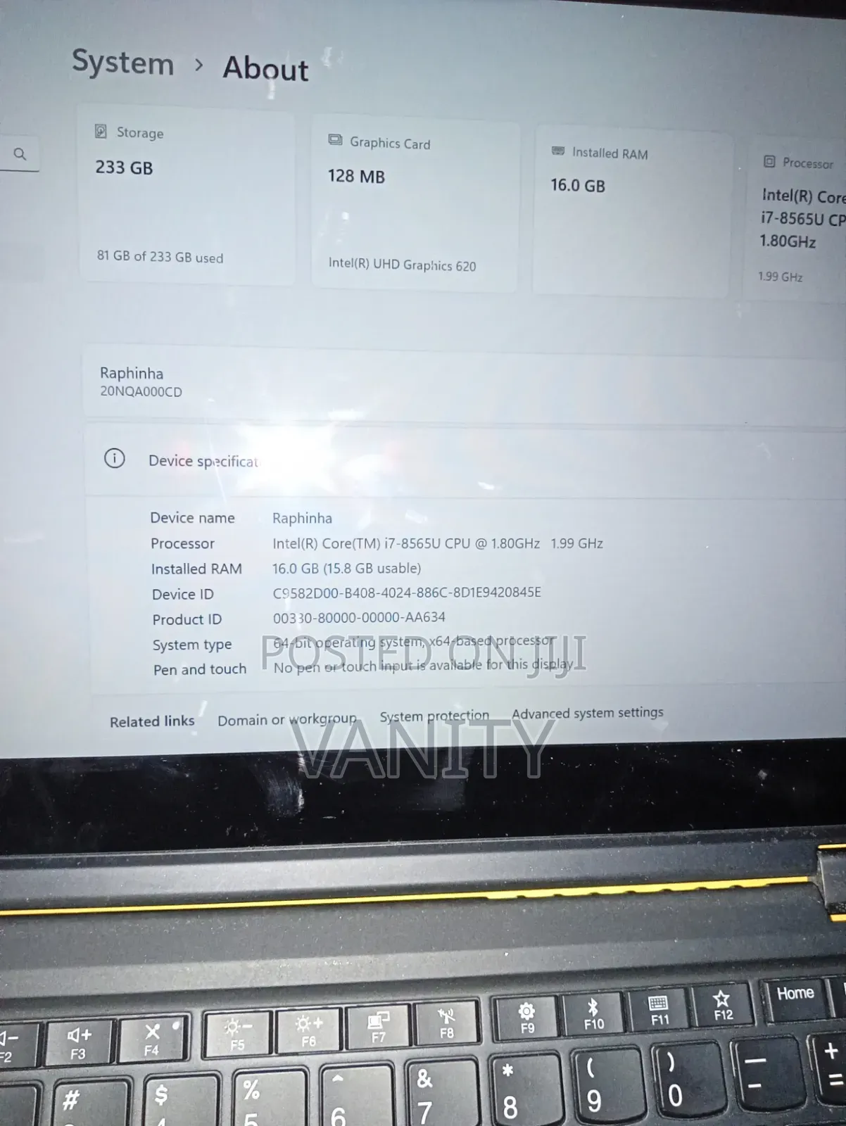 Laptop Lenovo ThinkPad X390 Yoga 16GB Intel Core i7 SSD 256GB