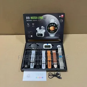 D19 Watch 4 Pro Set – Smartwatch + Earbuds Combo