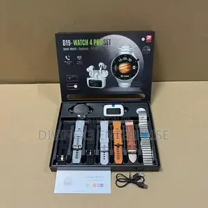 D19 Watch 4 Pro Set – Smartwatch + Earbuds Combo