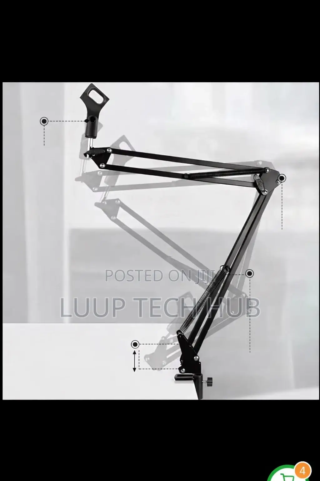 Table Microphone Stand. Boom Arm Mic Holder