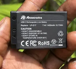 Powerextra Lp-E17 - Usb-C Rechargeable (7.4v 1450mah 10.73wh)