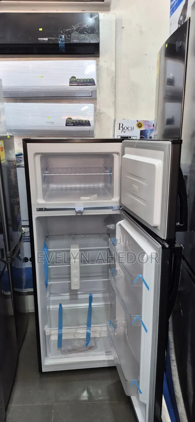 Nasco Top Freezer 205l.With Handle and Lock and Key Available