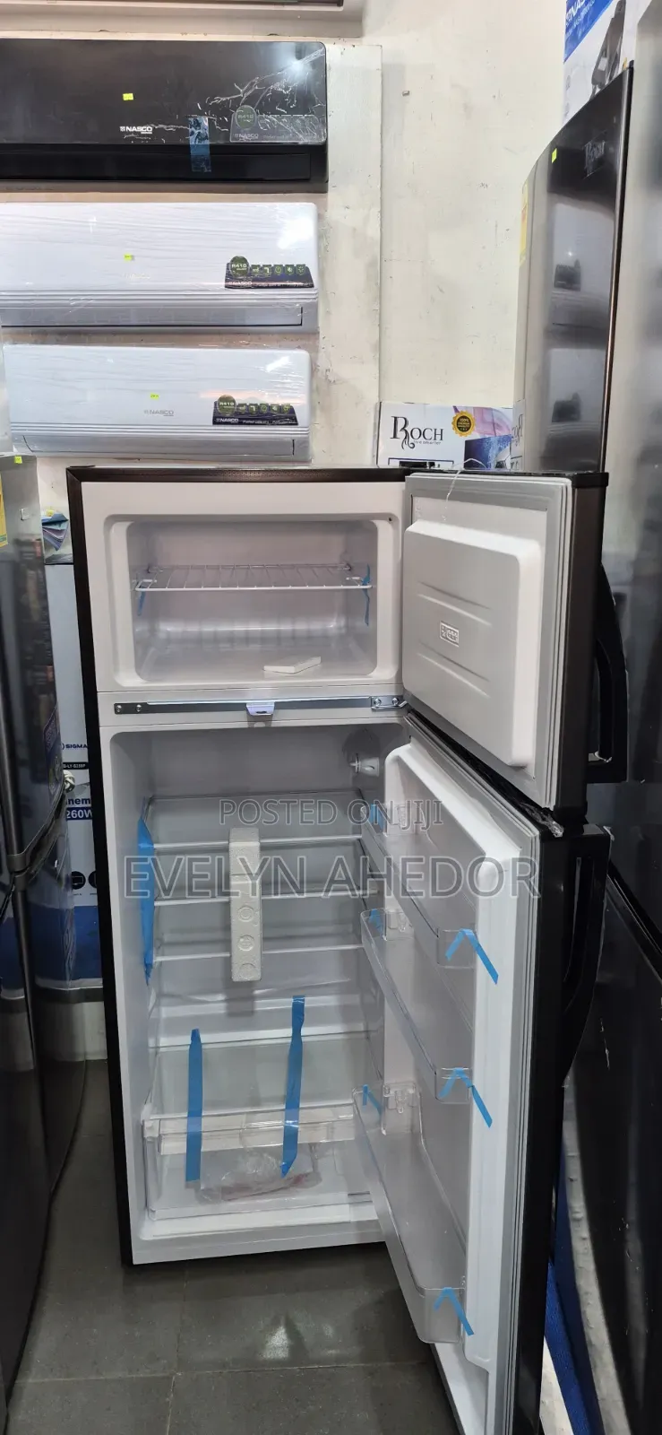 Nasco Top Freezer 205l.With Handle and Lock and Key Available
