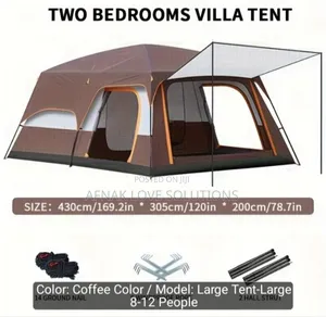 8-12 Person 2 Rooms Camping Tent