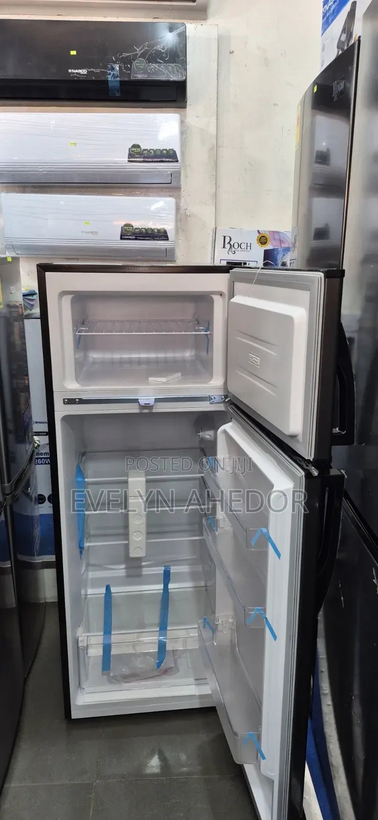 Nasco Double Door Fridge 205l With Locks Available