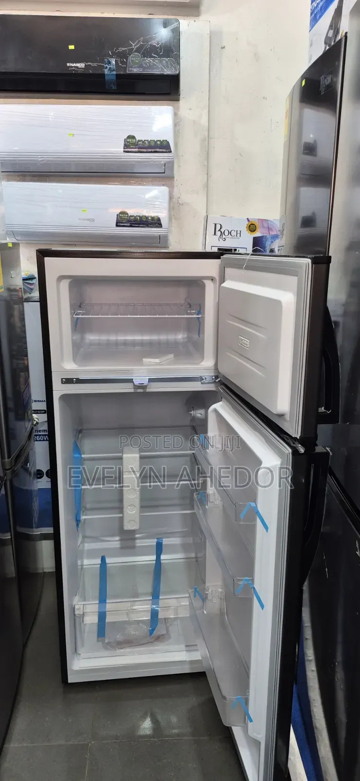 Nasco Double Door Fridge 205l With Locks Available