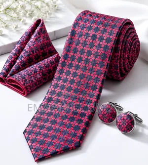 Classy Long Ties With Cufflinks and Pocket Square