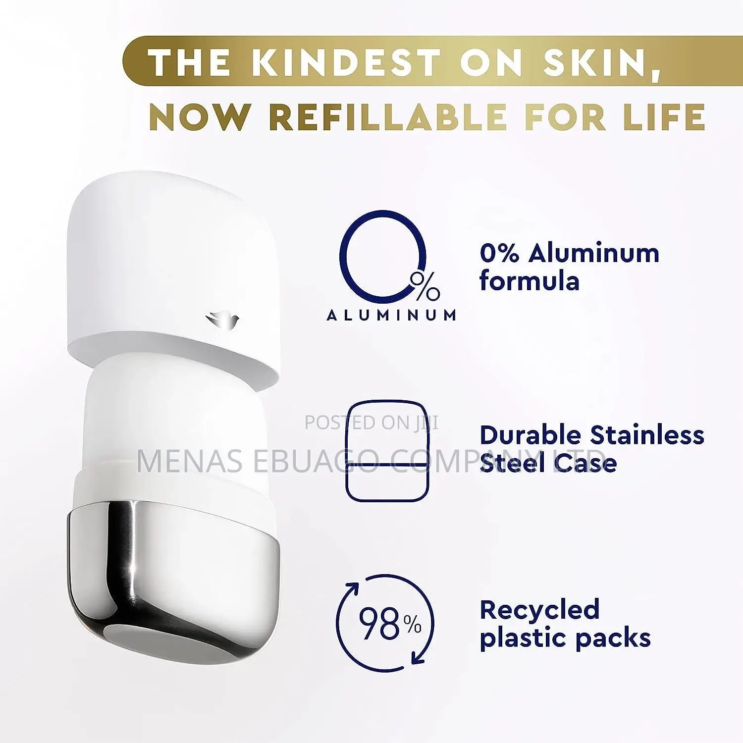 Dove Refillable Aluminum Free 48-Hour Roll-On