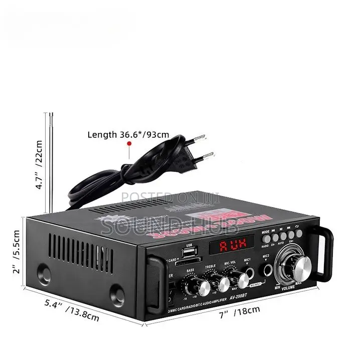 Hifi Digital Amplifier Bluetooth Amplifiers 300w+300w Channel 2.0