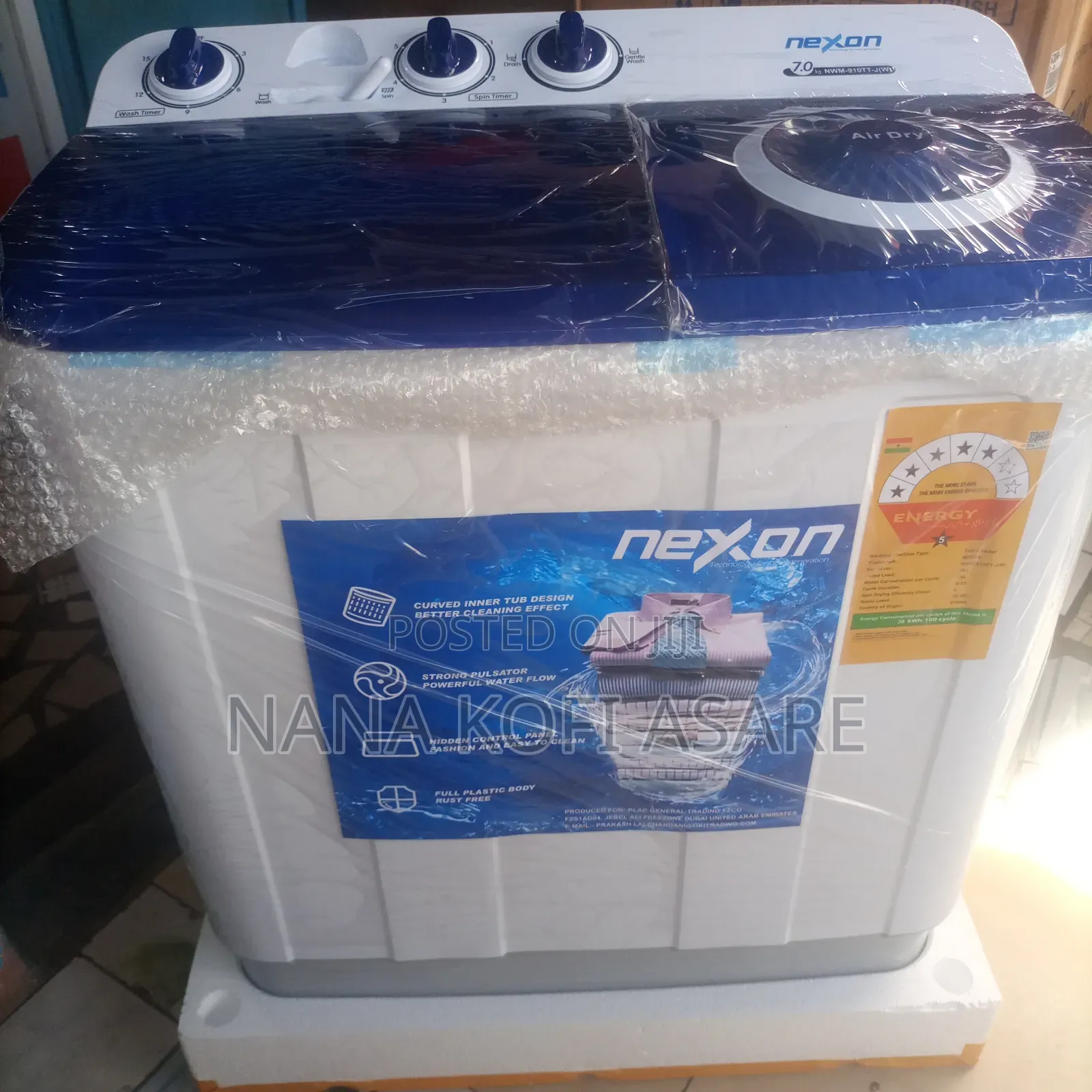 Nexon 7kg Semi Automatic Washing Machine