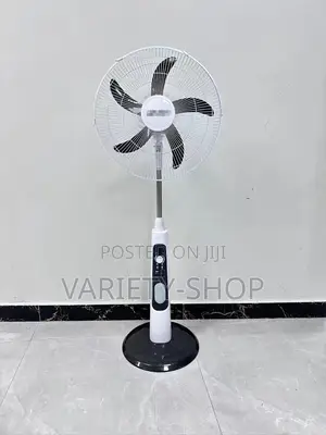 18 Inch Ac/Dc Rechargeable + Solar Fan With Led Light