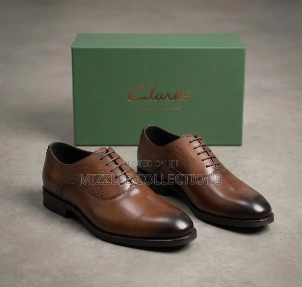 Official Clark’S Lace Shoes Coffee and Black in 40-45