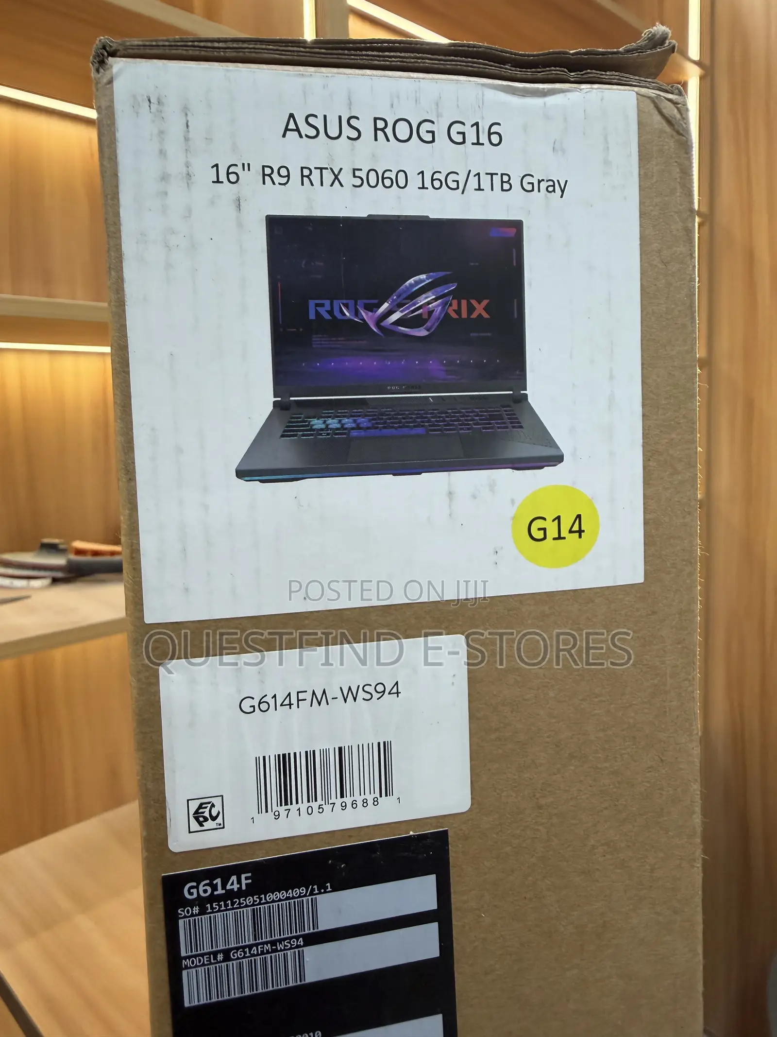 New Laptop Asus ROG Strix G16 G614 16GB AMD Ryzen 9 SSD 1T