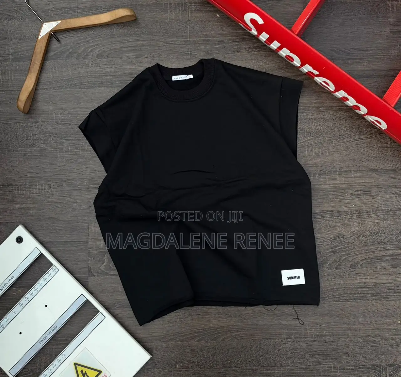 Plain Cotton Armless Tee Shirt