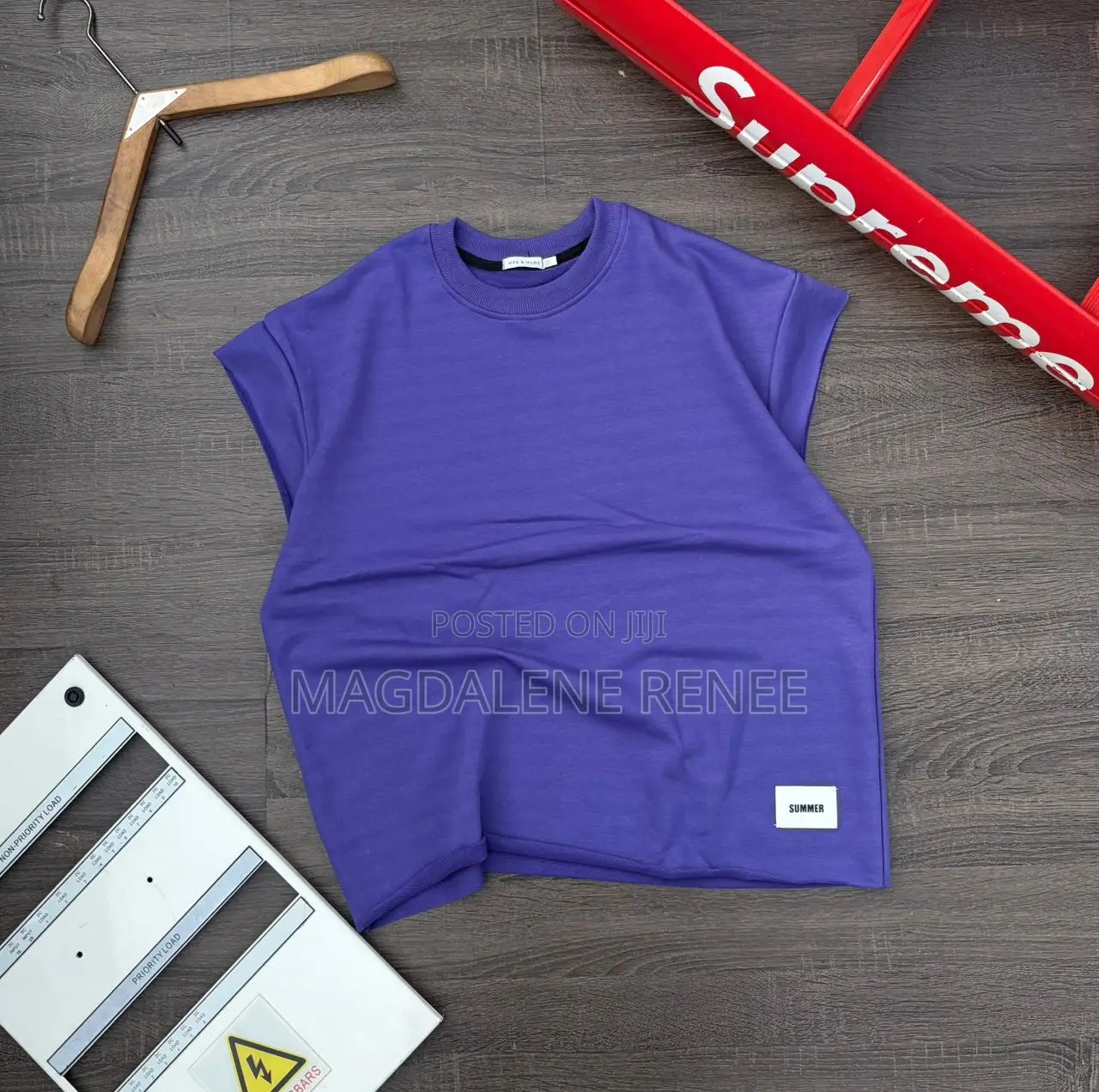 Plain Cotton Armless Tee Shirt