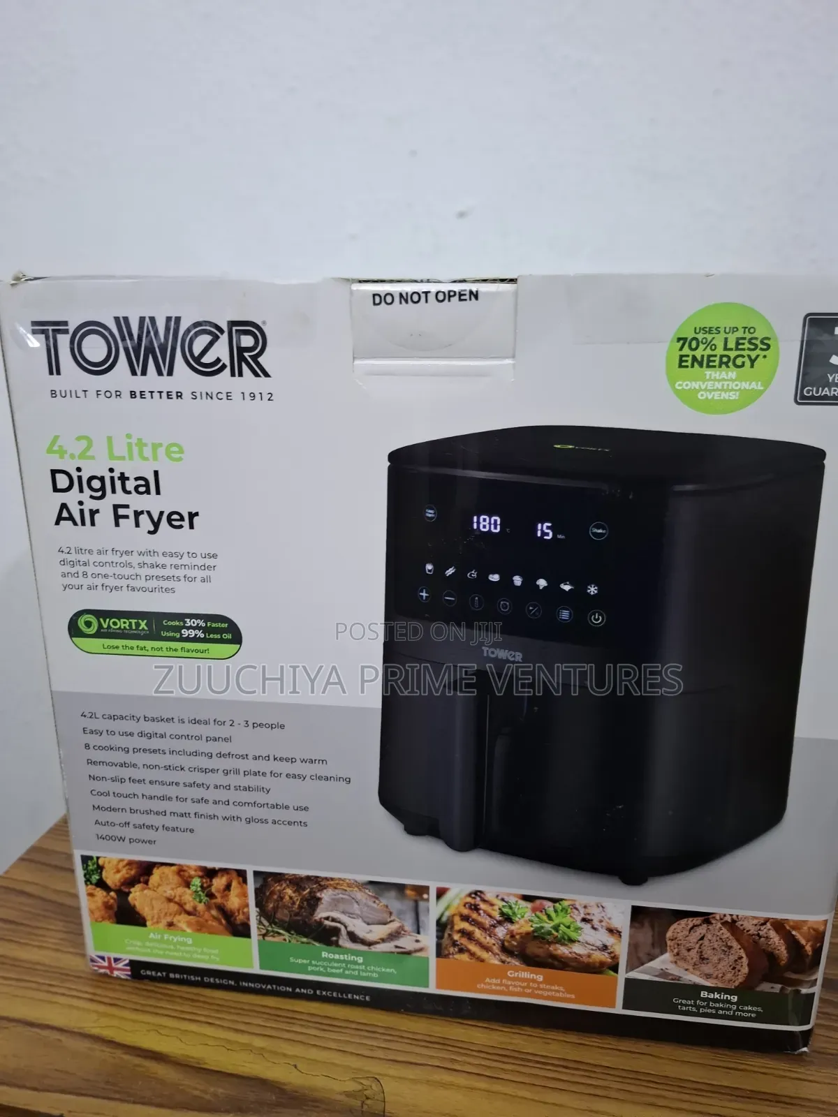 4.2l Tower Digital Black Air Fryer From Uk 