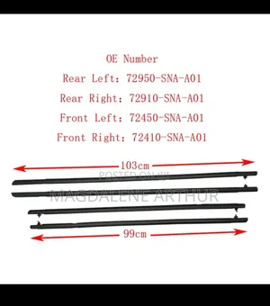 Honda Civic 2006–2011 Window Weather Strip Moulding – 4pcs Set