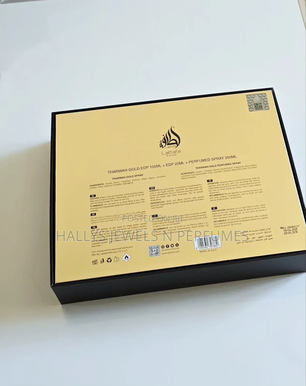 Tharwah Gold Perfume Gift Set by Lattafa