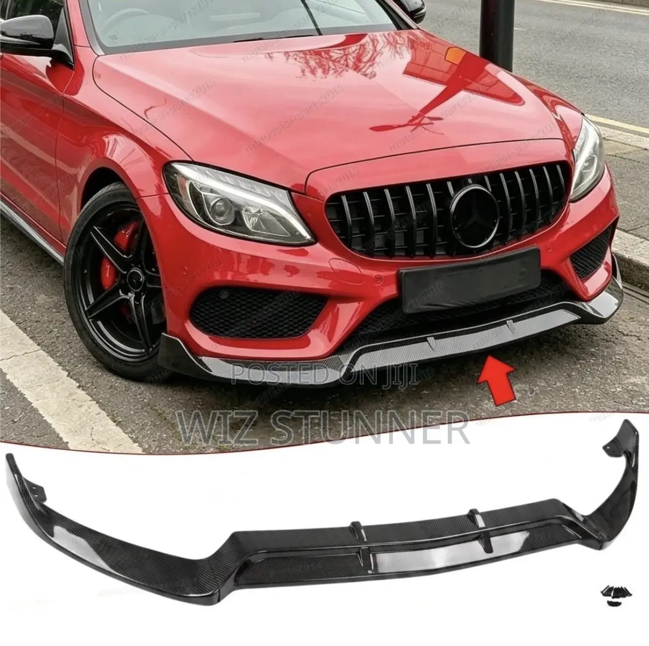 Carbon Fiber Front Lip for Mercedes Benz C Class 2015-2019