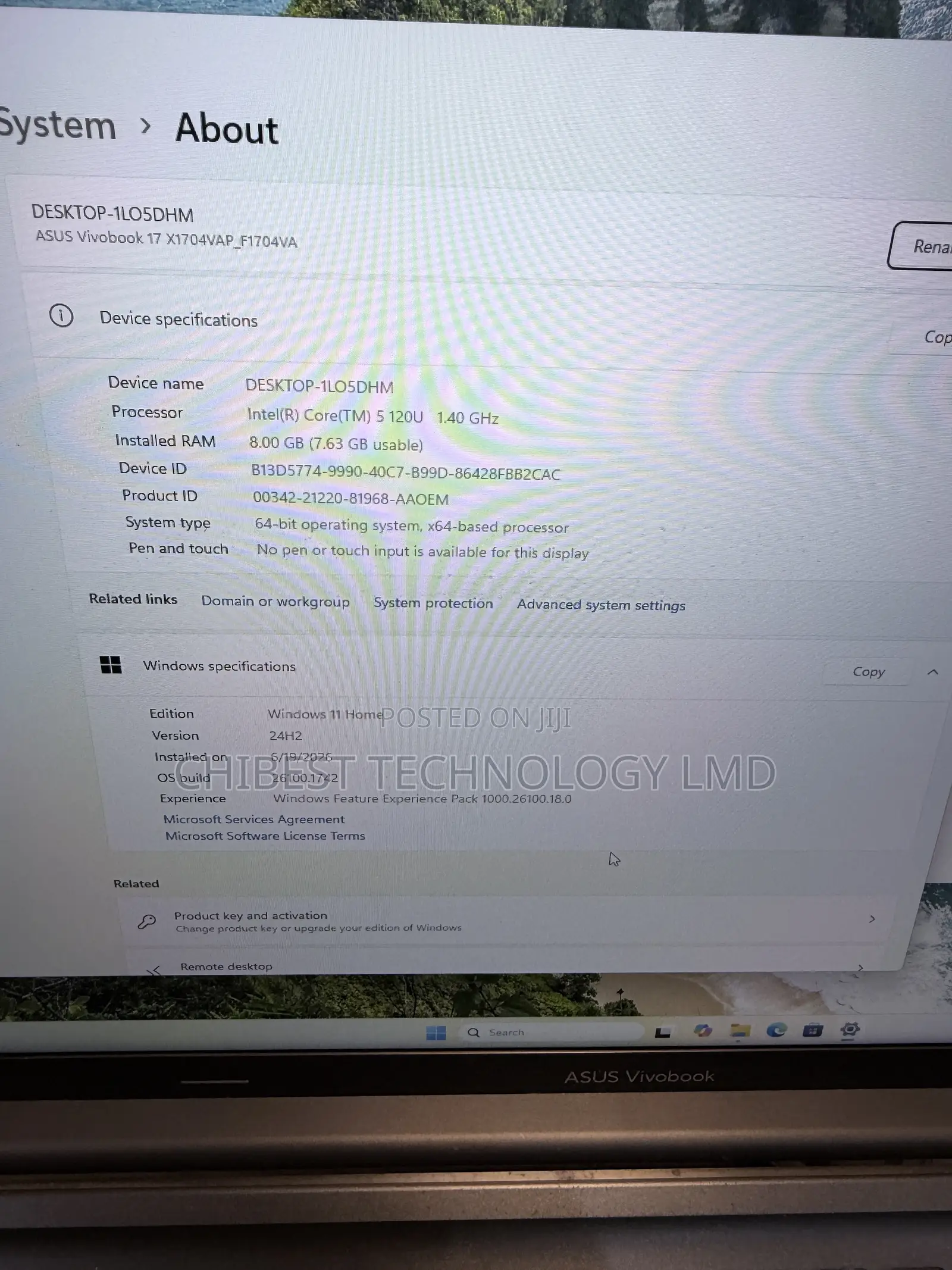 Laptop Asus Vivobook 16 8GB Intel Core i5 SSD 256GB