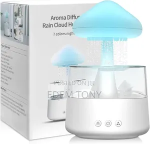 3-in-1 Aroma Diffuser, Rain Cloud Humidifier, and 7-Color Night Light