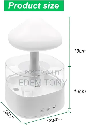 3-in-1 Aroma Diffuser, Rain Cloud Humidifier, and 7-Color Night Light