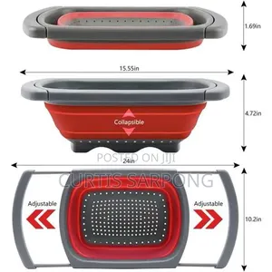 Collapsible Over the Sink Strainers With Extendable Handles