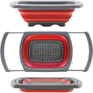 Collapsible Over the Sink Strainers With Extendable Handles