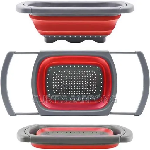 Collapsible Over the Sink Strainers With Extendable Handles
