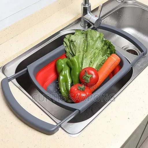 Collapsible Over the Sink Strainers With Extendable Handles