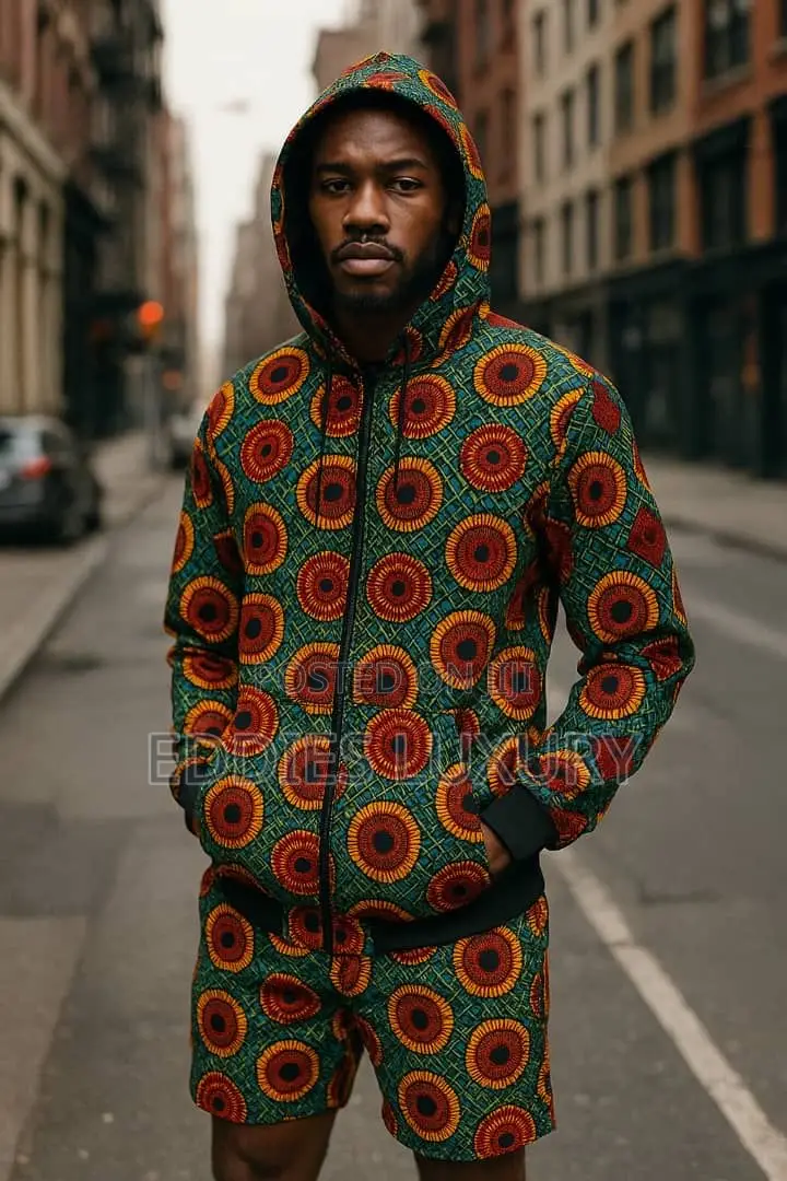 Outstanding Ankara Bomber Jacket