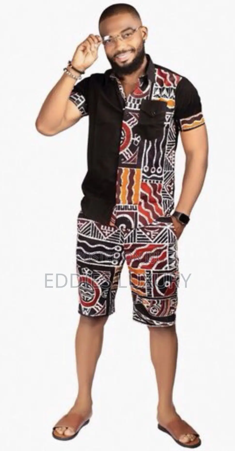 Exclusive Ankara Shirt With Down