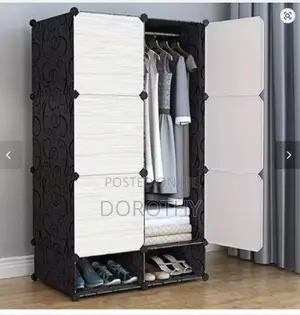 6 Cub Plastic Wardrobe With Shoe Rack